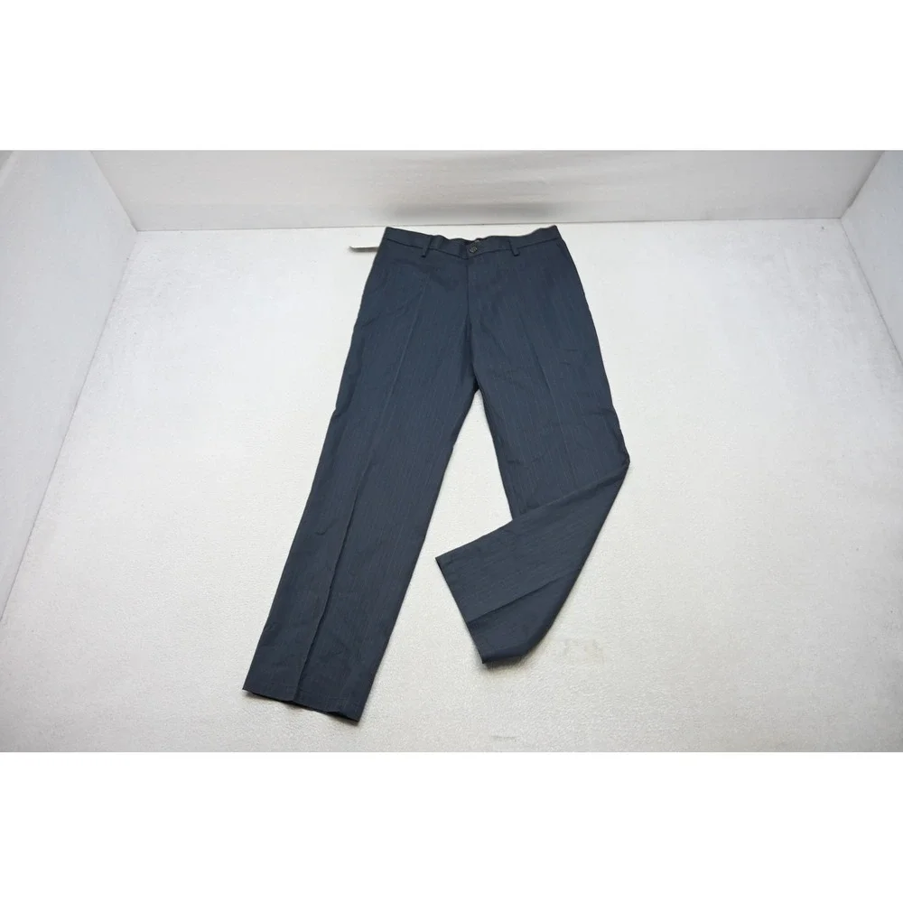 Dockers Signature Khaki Pants Mens 32x30 Navy Blue Pinstripe Straight D2 New